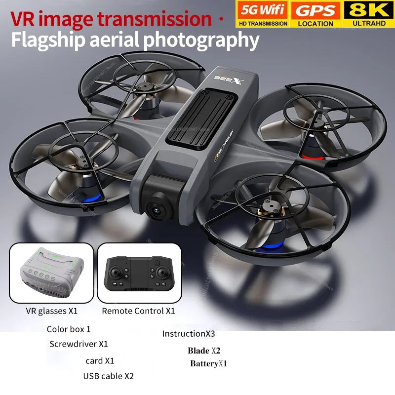 X266 Mini RC Drone – 8K HD Dual Camera, 6-Axis Headless Quadcopter with 360° Flip, Remote Control Helicopter Toy for Boys
