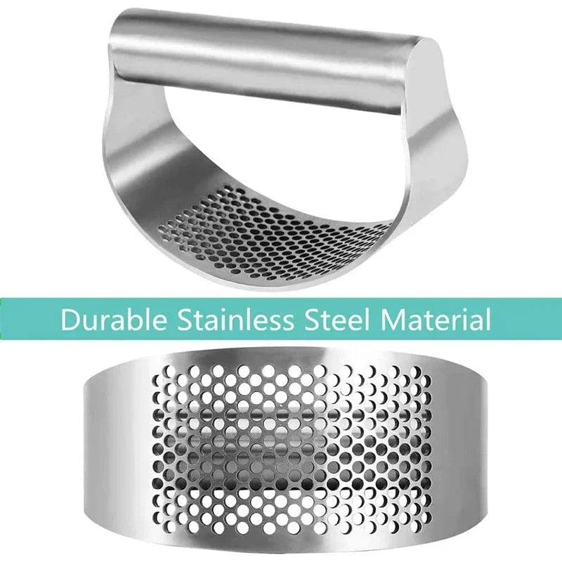 Upgraded Stainless Steel Garlic Press – Manual Garlic & Ginger Rocker Crusher Mincer Kitchen Gadget