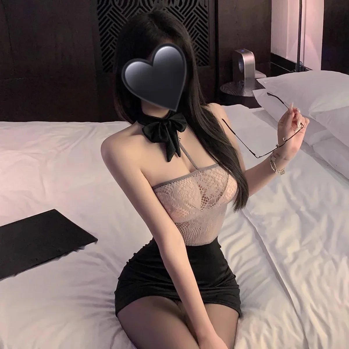 Short Mini Sleep Dress - Halter Neck Secretary Style Home Wear