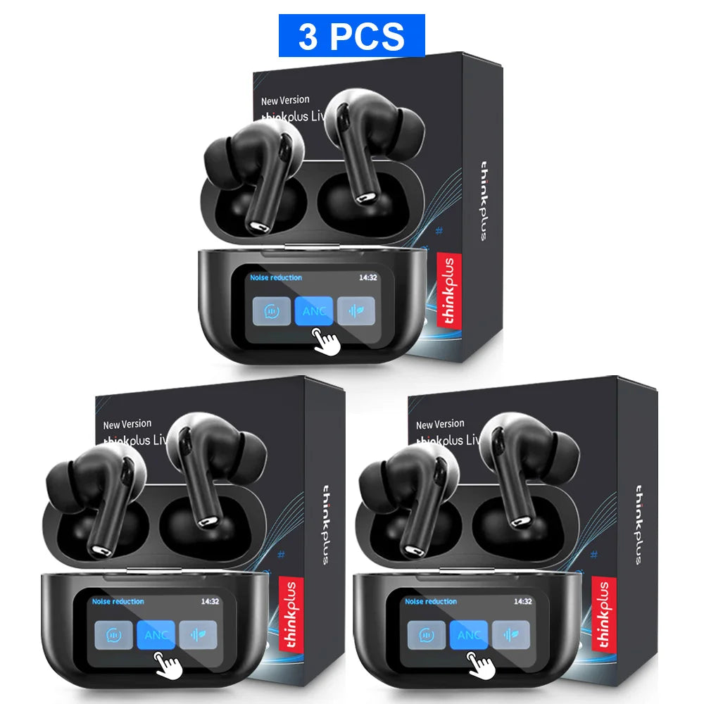 Thinkplus Wireless Bluetooth Earphones - ANC Noise Reduction, HD Mic Call & Gamer Earbuds with LED Touch Screen Control