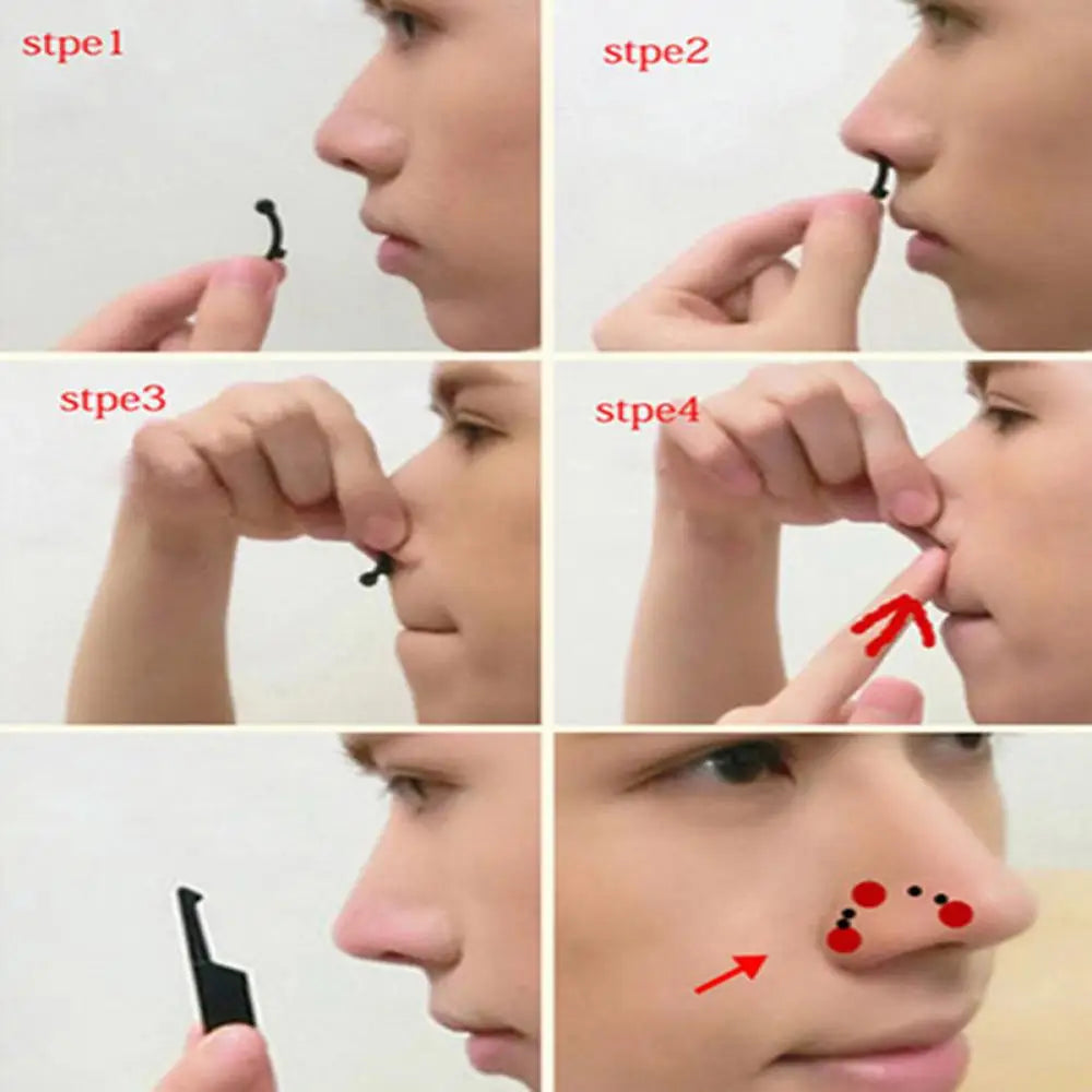 6Pcs Nose Shaping Clip Set - Adjustable Nose Lifting & Massage Corrector in 3 Sizes