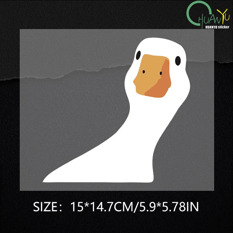 Car Safety Caution Decal - Cute Doubtful Duck with Question Mark for Auto & Truck Windows