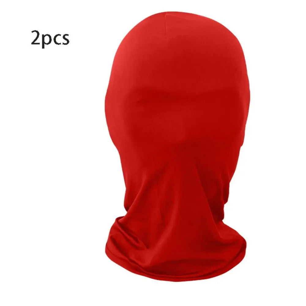 Black Cosplay Full Mask - Breathable Thin Hood Head Cover for Halloween & Costume Parties