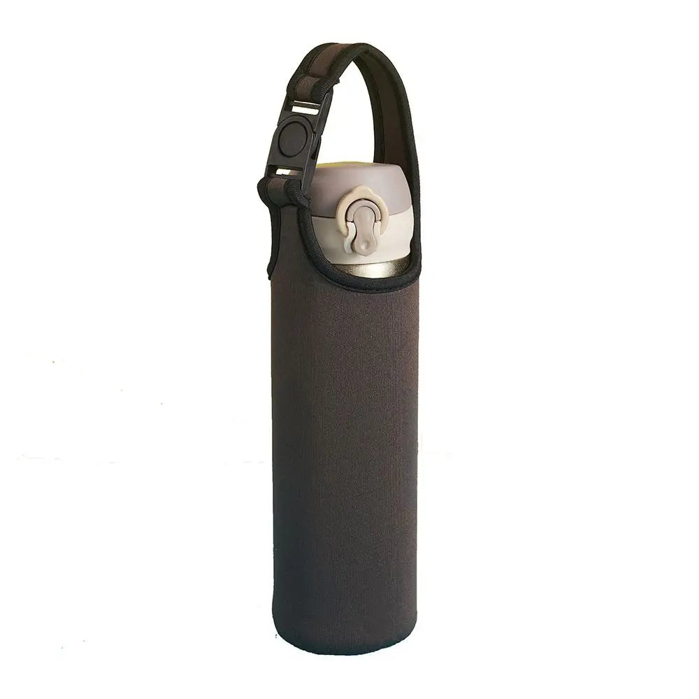 450-600ML Neoprene Water Bottle Cover Bag - Insulated Pouch Holder with Shoulder Strap for Sports & Camping