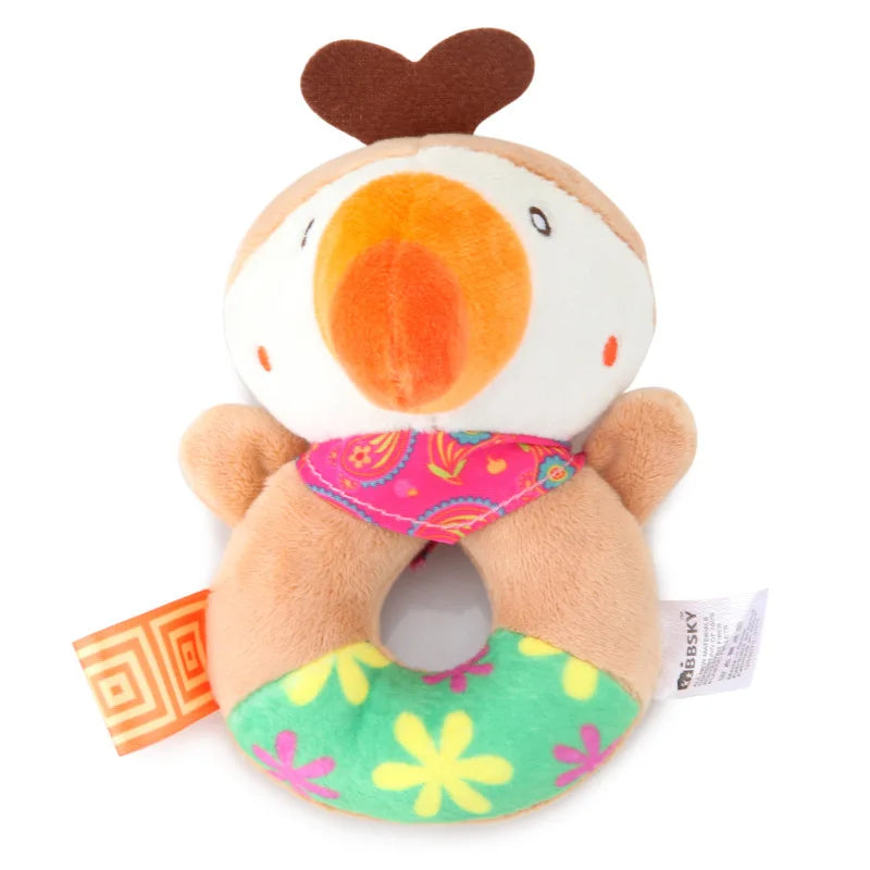 Baby Plush Rattle Crib Mobile β Cartoon Animal Bed Bell Toys for 0-12 Months, Infant Toddler Early Educational Newborn Gift