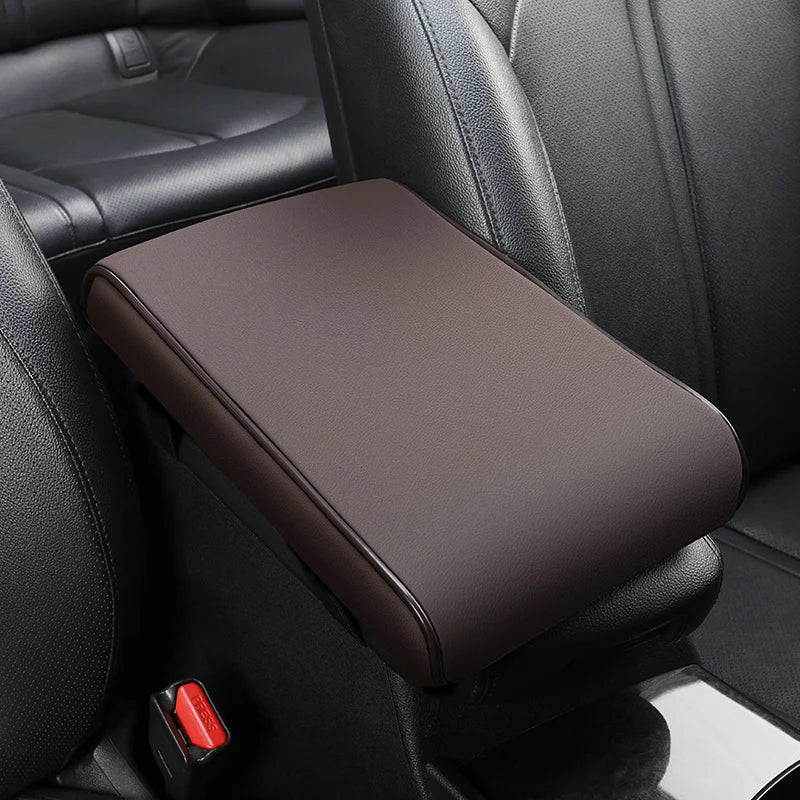 PU Leather Car Armrest Pad – Universal Heightened Center Console Cushion, Comfortable Armrest Cover (31cm x 20cm x 4.5cm)