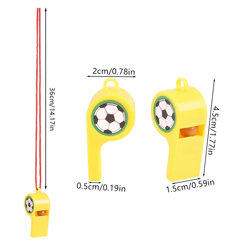24PCS Colorful Soccer Whistles for Kids – Football Party Favors, Goody Bag & Pinata Fillers, Fun Gifts for Boys & Girls