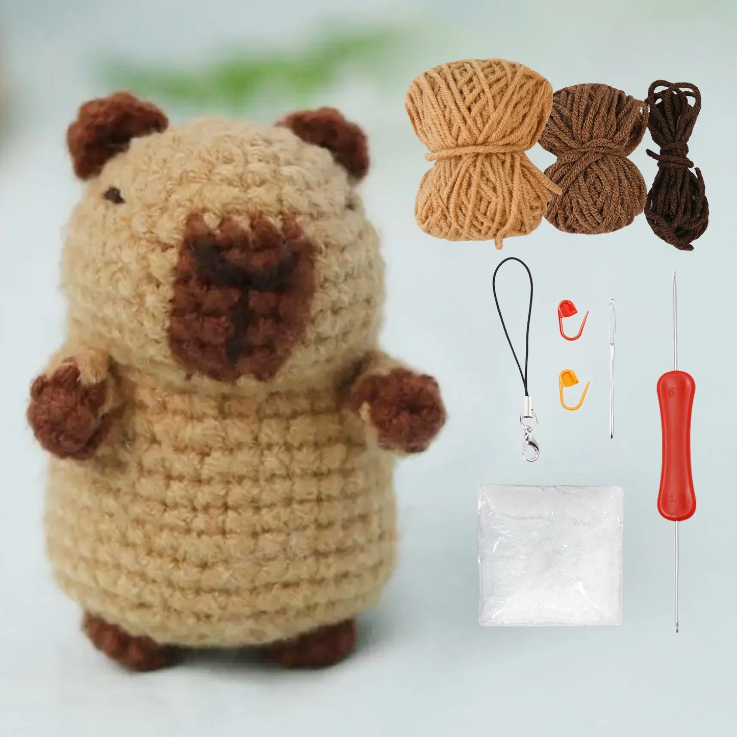 Capybara Crochet Kit β Cute Animal Crochet Set for Beginners, Perfect Christmas Gift for Craft Lovers