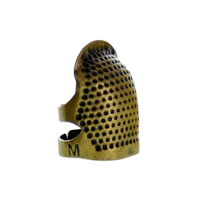 Adjustable Vintage Sewing Thimble – Handmade Non-Slip Finger Holder for Embroidery & Needlework