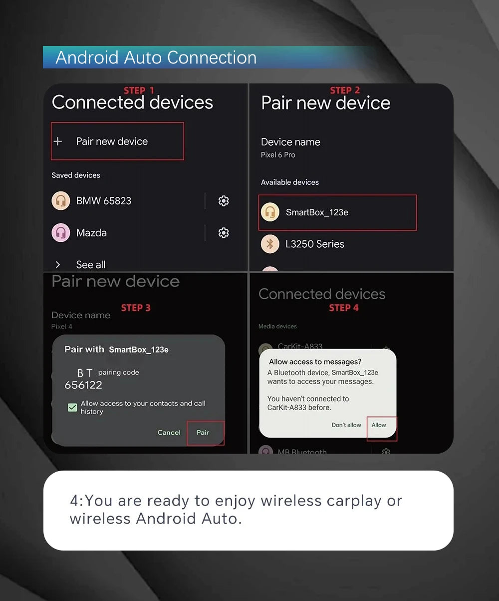 2025 2-in-1 Wireless CarPlay AI Box – Convert Wired CarPlay to Wireless with Android Auto, Plug and Play