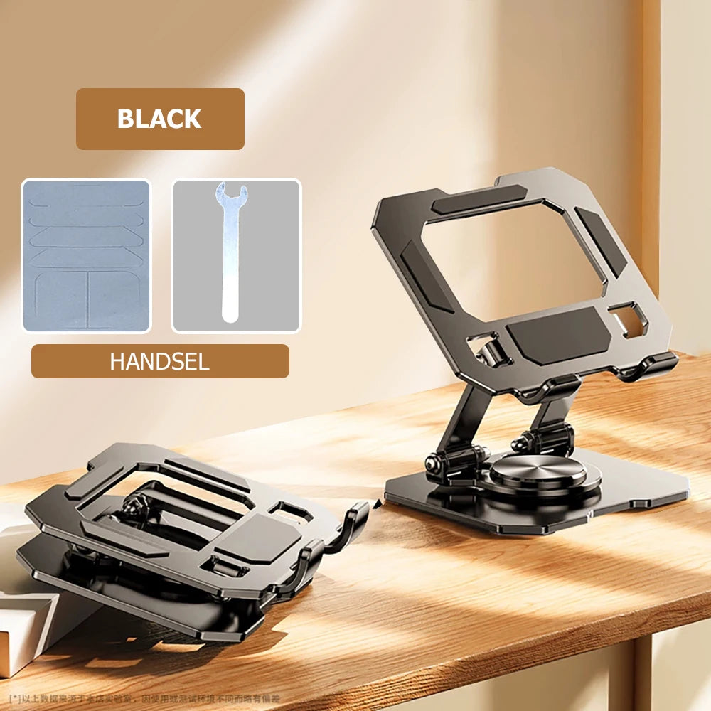 360° Rotatable Adjustable Tablet Stand — Foldable Desktop Holder for 4.7″–12″ iPad Pro/Air/Min & Tablets