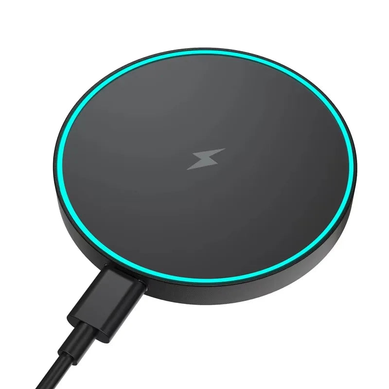 Qi2 15W Magnetic Wireless Charger for iPhone 12–18 Series - Fast Charging Pad for iPhone and AirPods