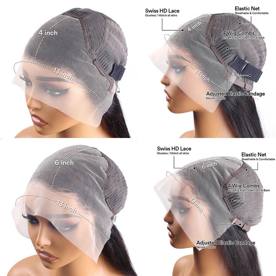 Deep Wave HD Lace Frontal Wig – 13x4/13x6 Water Wave Curly 30” Human Hair Lace Front Wig Clearance Sale