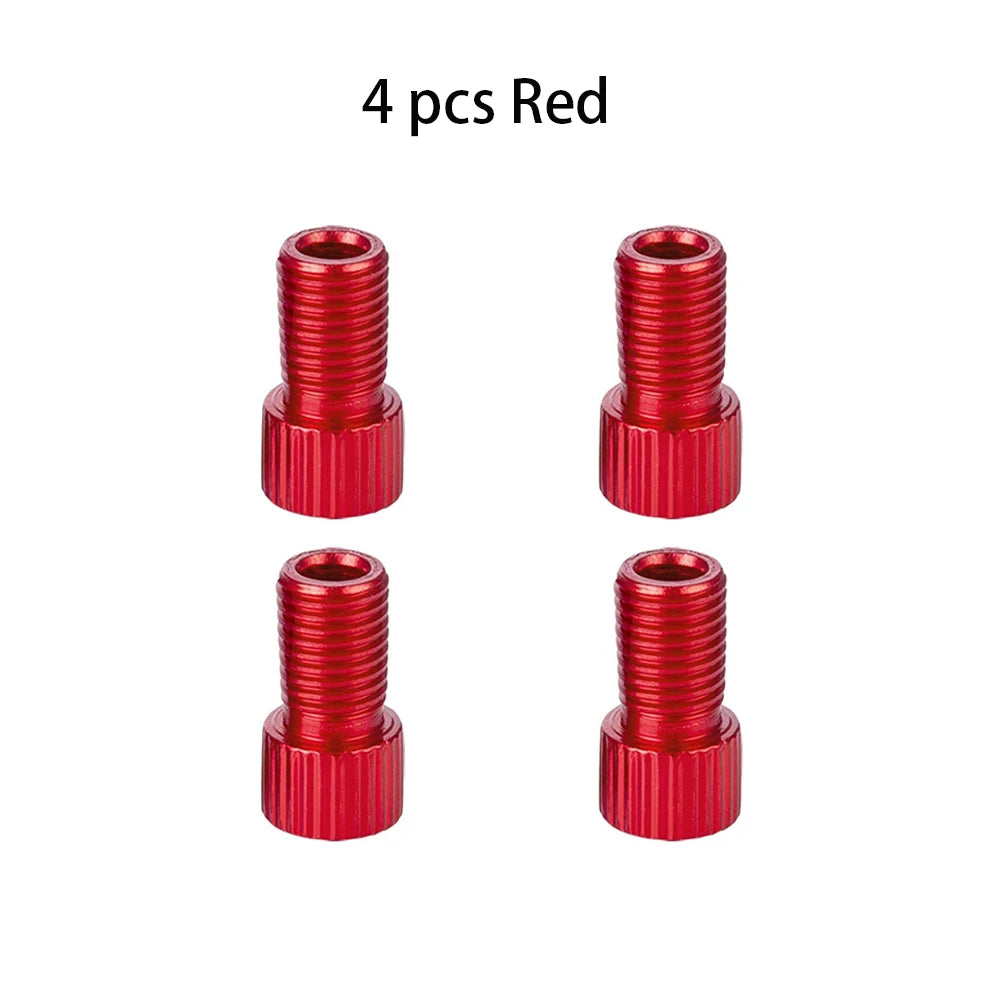 10-Color Aluminum Bicycle Valve Adapter – PRESTA to SCHRADER Converter for Bikes & Cars