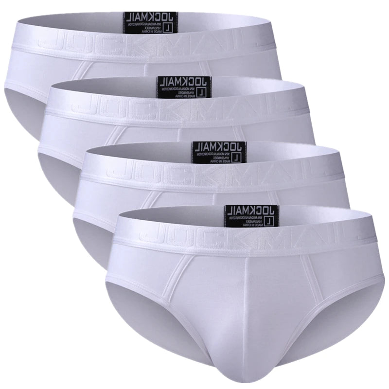 4-Pack Men’s Bamboo Briefs – Breathable Bikini-Style Underwear, Comfortable Soft Fit Male Underpants