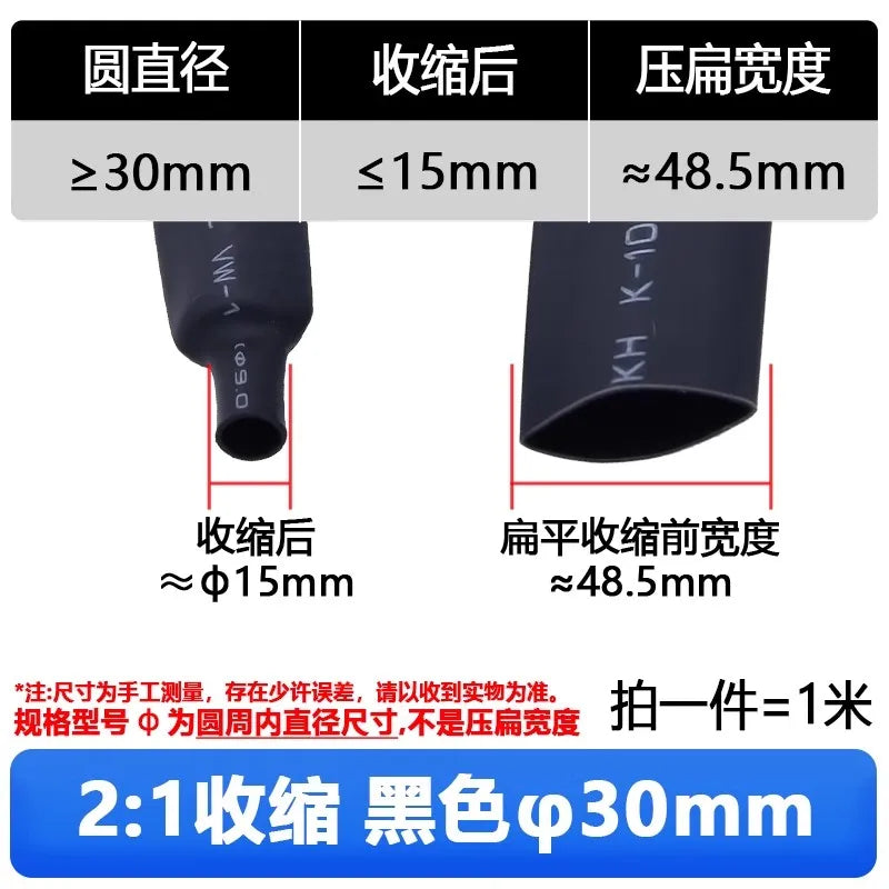 1M Transparent Heat Shrink Tube β 2:1 Shrinkable Sleeving Wrap for DIY Wire (6-25mm)
