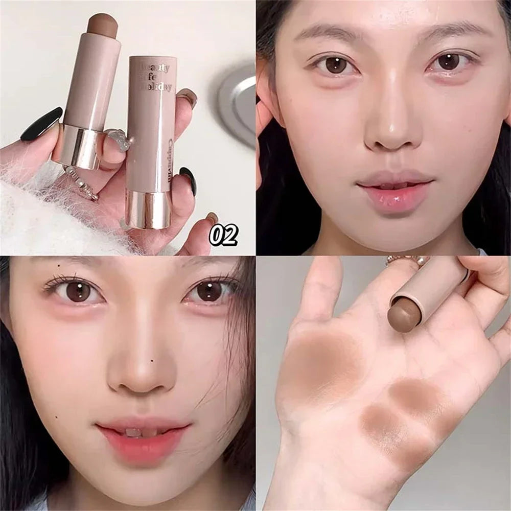 Moisturizing Matte Contour Stick - Waterproof 3D Face Highlight & Concealer Makeup
