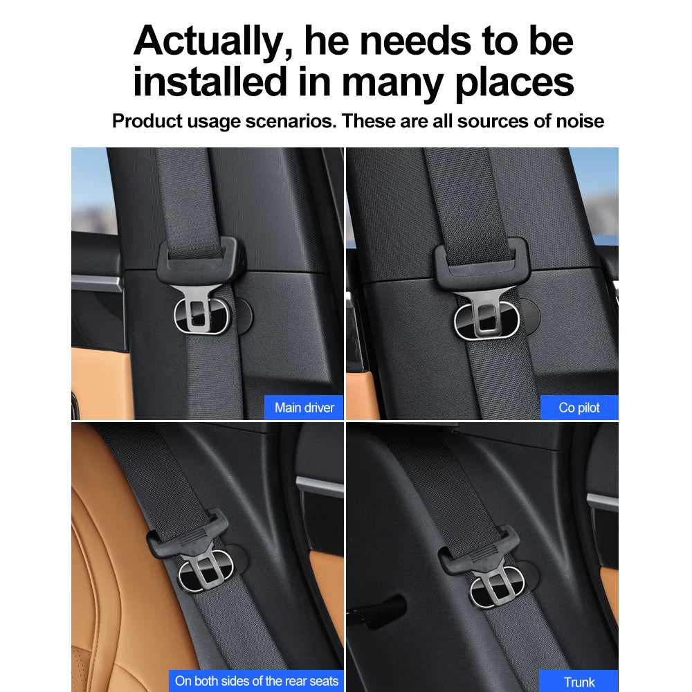 Adjustable Magnetic Car Seat Belt Holder: Anti-Wear Stabilizer Clip for Auto Seat Safety - Interior Supplies Accessory