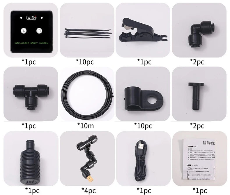 WiFi Automatic Rainforest Mist Sprayer System Kit – Smart Irrigation Timer Humidifier for Reptile Terrarium & Plant Care