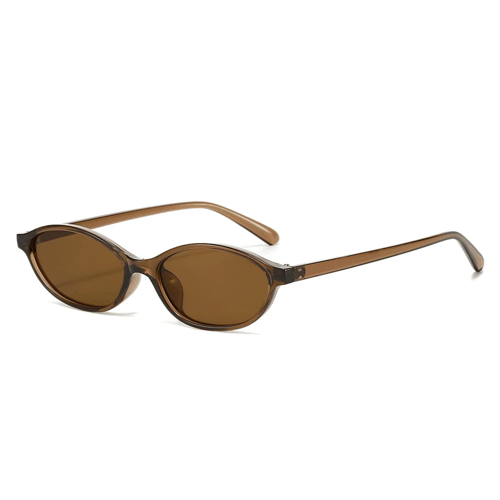 2024 Women’s Leopard Brown Sunglasses — Fashion Brand Small Frame Retro Oval Sun Glasses, Ladies Eyewear Shade