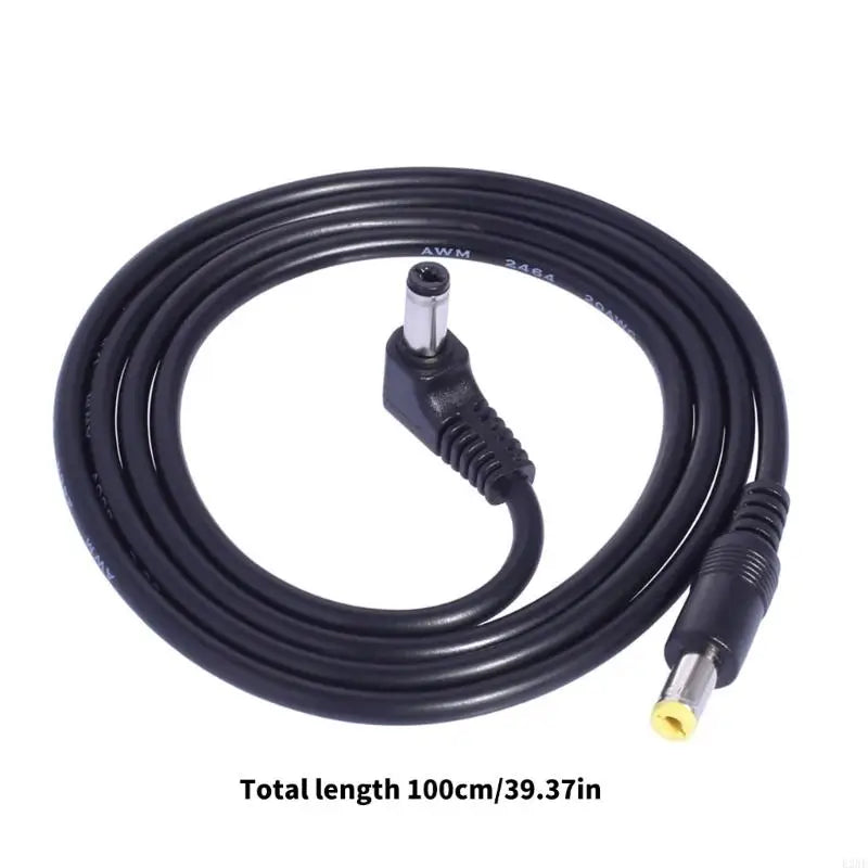 E28E 85W DC Power Cable - DC5521 to DC5525 90 Degree Adapter Cord for Electronic Devices & Power Connections