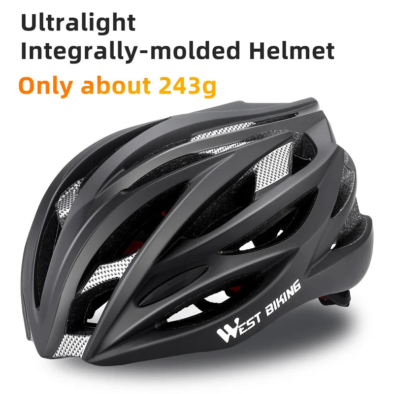 WEST BIKING Ultralight Cycling Helmet - Integrated Molding MTB & Road Bike Helmet for Men & Women