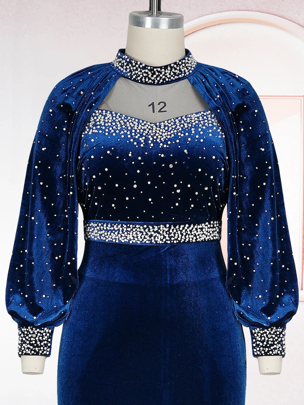 Plus Size African Party Dresses - 2026 Dashiki Ankara Velvet Wedding Gown Elegant Muslim Maxi Dress