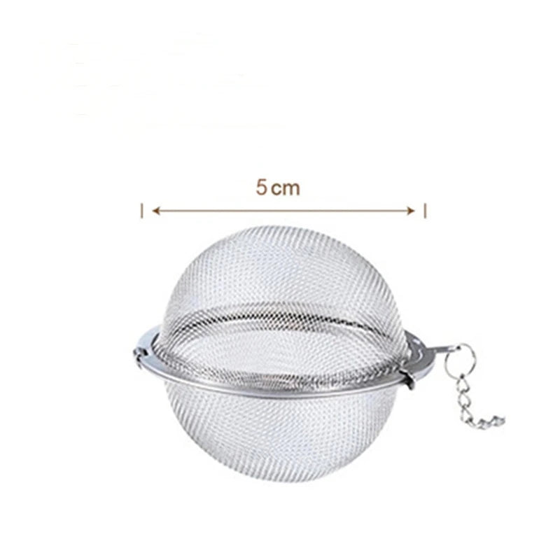 Stainless Steel Tea Ball Infuser Set — Durable Strainers for Loose Leaf Tea, Herbs, Spices & Seasoning
