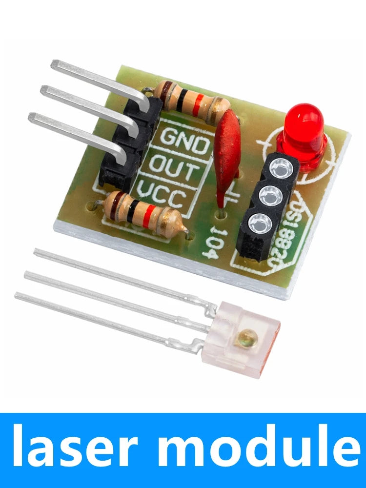 KY-008 650nm Laser Transmitter Module β Laser Sensor Receiver Kit, Non-Modulated Tube Module