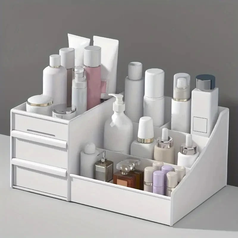 Drawer Style Cosmetic Storage Box – Desktop Dressing Table Organizer – Lipstick and Skincare Product Sorting Rack