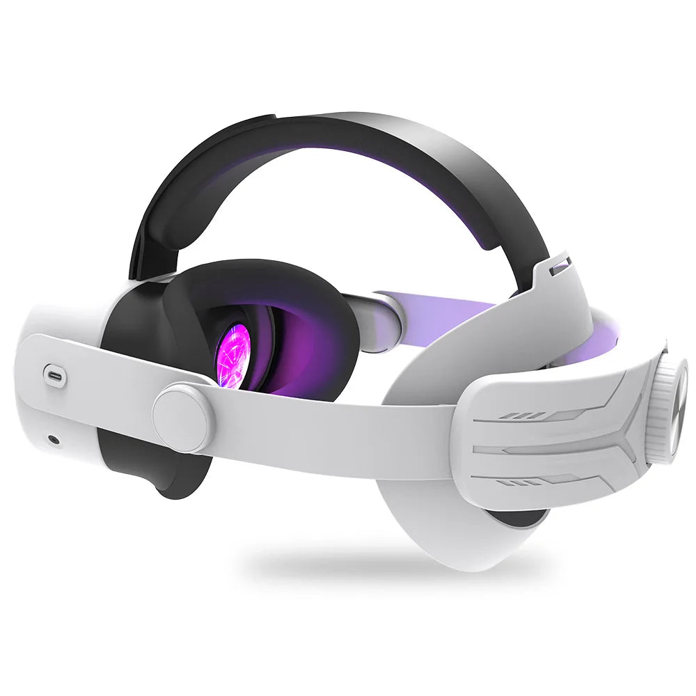 12000mAh RGB Elite Halo Head Strap with Battery for Meta Quest 3S – 25W Fast Charging VR Accessory
