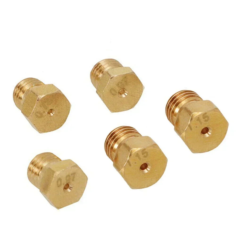 5-Piece Gas Burner Jet Conversion Kit - M6 x 0.75 LPG & Natural Gas Nozzles