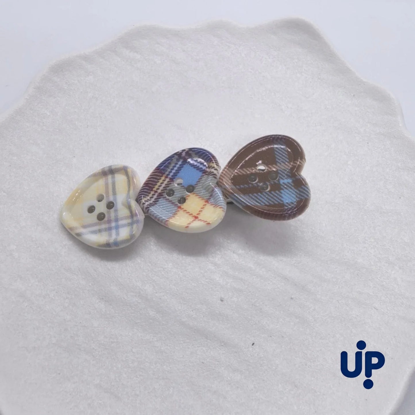 Cute Love Button Hair Clips - Sweet Check Duckbill Side Bangs Clips for Women Girly Hair Accessories