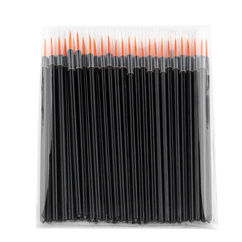 50Pcs Disposable Eyeliner Makeup Brushes - Eye Shadow & Eyeliner Wands for Lash Extensions and Beauty Tools