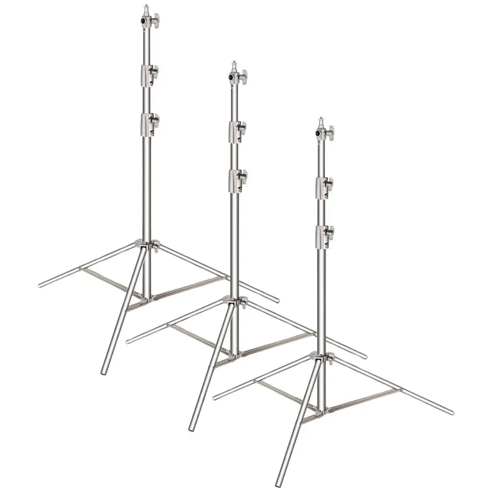 2.8M Stainless Steel Tripod Light Stand – Foldable Magic Leg C-Stand for Spot Light, Softbox, Photography Studio