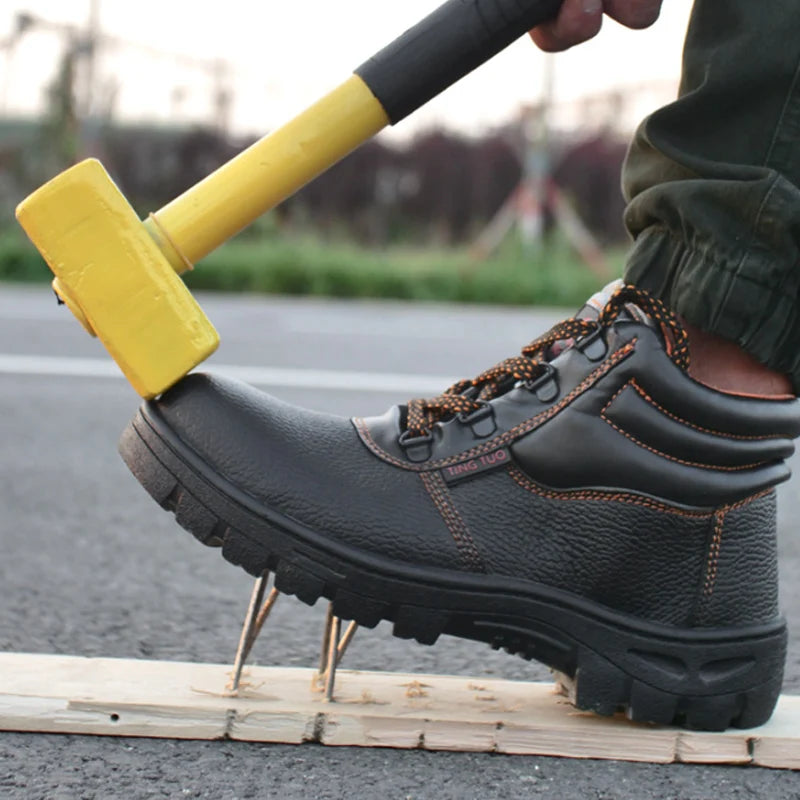 Men’s Work Safety Boots – Wear-Resistant, Anti-Smash, Anti-Puncture, Waterproof Protective Sneakers