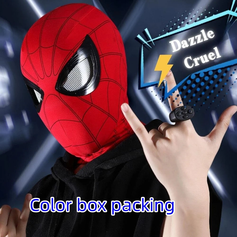 Spiderman Mask with Movable Eyes β Remote Control Peter Parker Cosplay Toy | Halloween Costume and Christmas Gift for Kids
