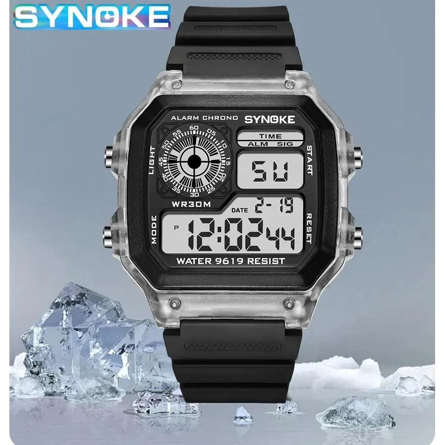 SYNOKE Digital Sports Watch for Men & Women – Luminous, Multifunction, Waterproof Wristwatch with Seven Lights for Outdoor & Running