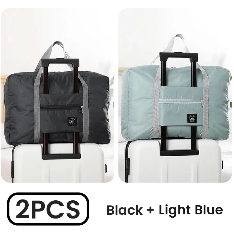 2-Pack Foldable Travel Duffel Bags β Airlines Carry-On, Weekender & Gym Tote for Men and Women