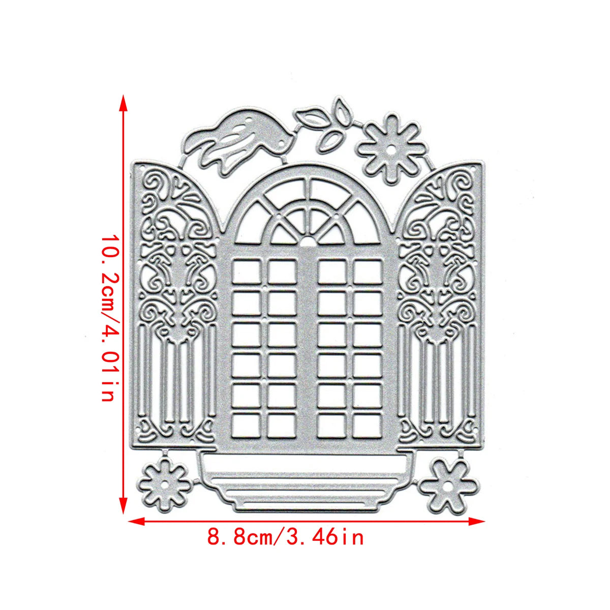 Windows Metal Cutting Die - Decorative Scrapbooking Craft Tool for Photo Albums, Paper Cards, and DIY Embossing