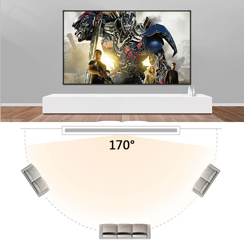 Portable Projector Screen 60–150 Inch - 16:9 Outdoor Movie & Home Theater Screen