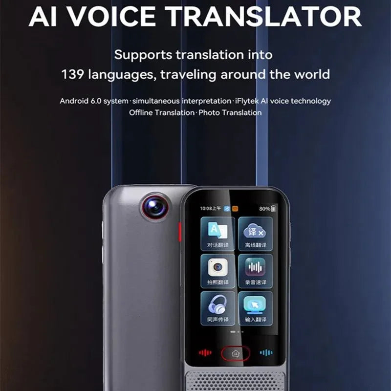 2026 M30 Smart Voice Translator Device β 139 Online Languages, 14 Offline, WiFi Photo & Voice Translation for Business & Travel
