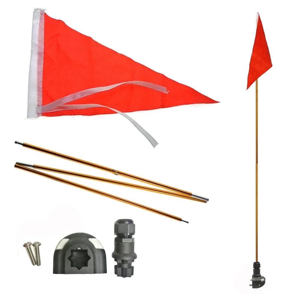 Foldable Kayak Safety Flag – Canoe, Paddle Board & Fishing Boat Visibility Flag