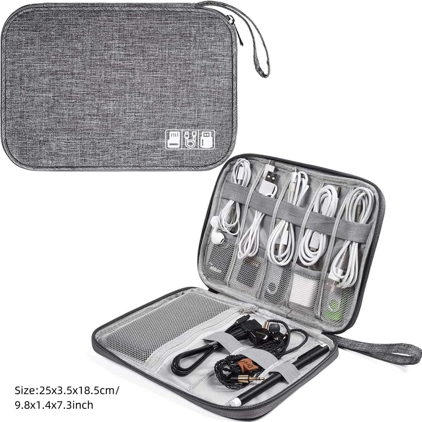 Portable Digital Storage Bag – Waterproof USB Cable Organizer Pouch for Electronics & Accessories