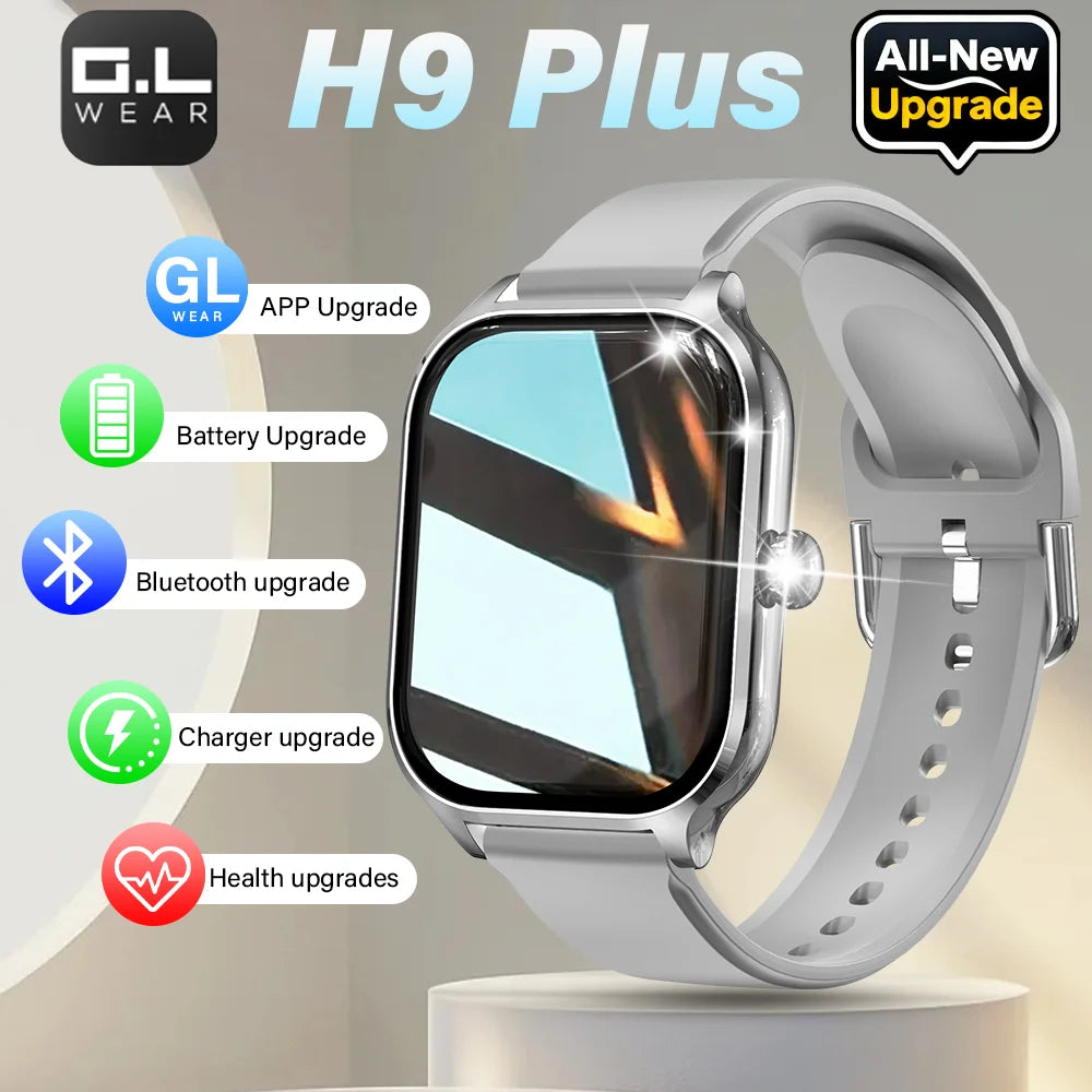 LAXASFIT H9 Promax Smartwatch – Bluetooth Call Answering, Heart Rate & SpO2 Monitoring, Calorie Tracking Fitness Watch