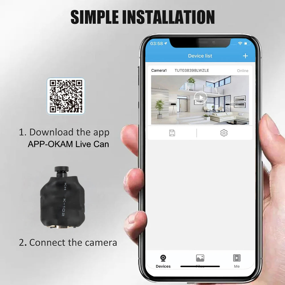 4K HD Mini Wireless WiFi Camera – 5X Zoom, Motion Detection, Remote Viewing, 120° Live Streaming Nanny DIY Camera