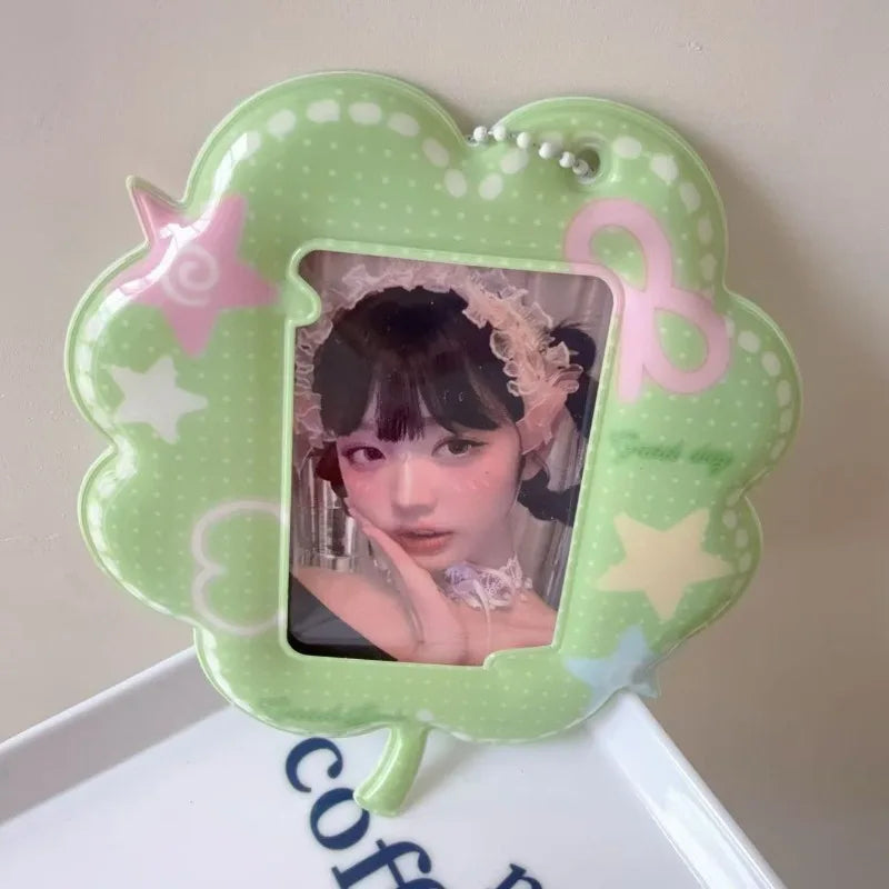Strawberry K-Pop Photocard Holder Keychain - 3-Inch Idol Fan Bag Decoration Pendant