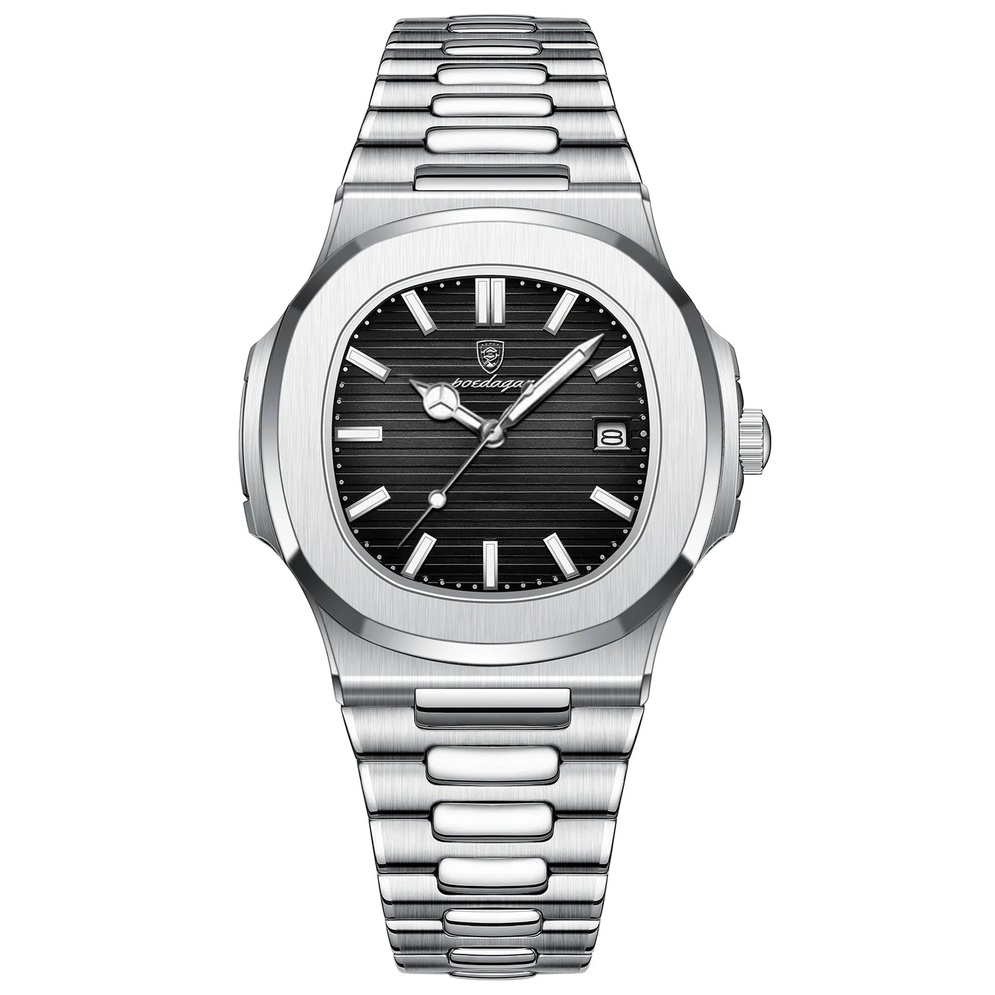 POEDAGAR Luxury Men's Sports Watch — Waterproof Luminous Quartz Wristwatch with Square Dial & Date