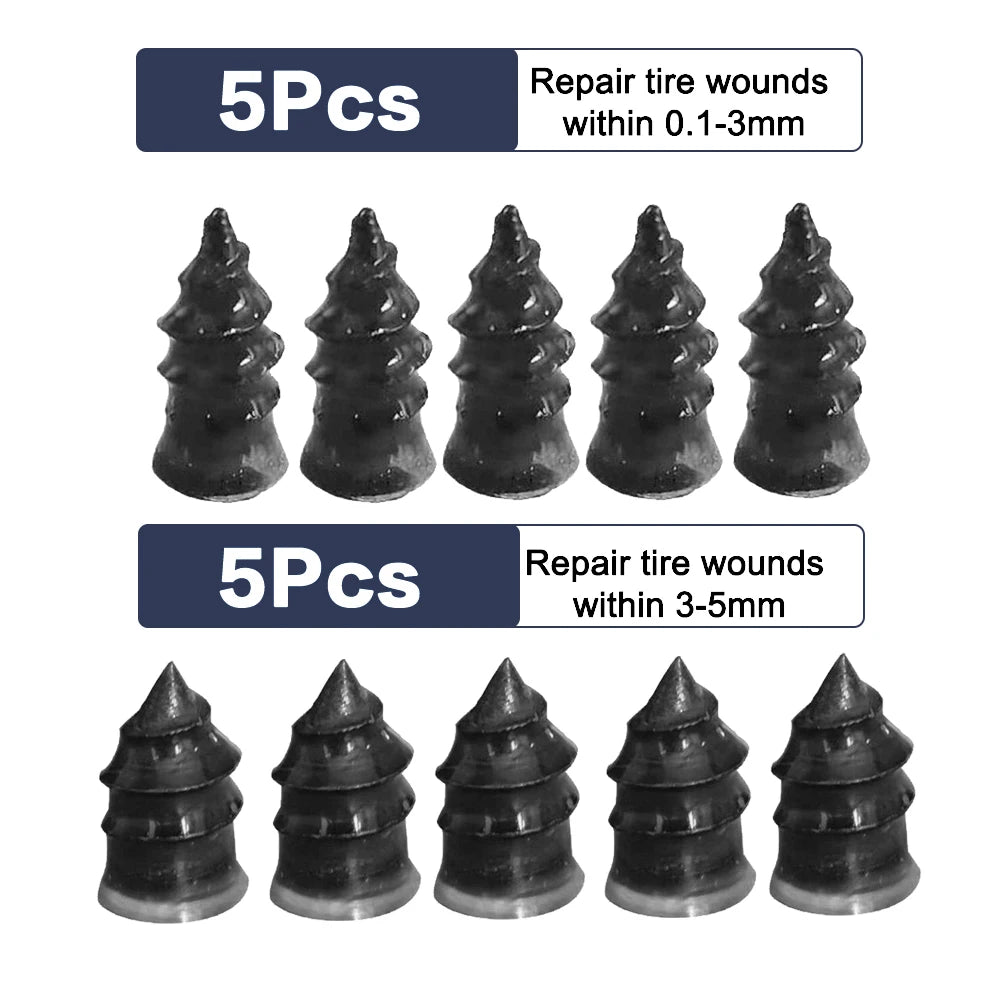 10/30pcs Car & Motorcycle Tyre Repair Rubber Nail Set – Universal Tire Puncture Repair Tool for Cars, Trucks & Bikes