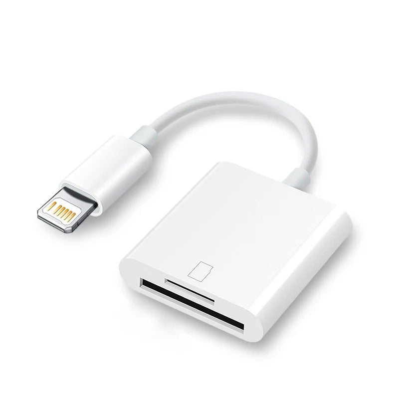 TF SD Card Reader Adapter for iPhone – OTG Card Reader for iPhone 14/13, Camera & Photo Transmission Accessory